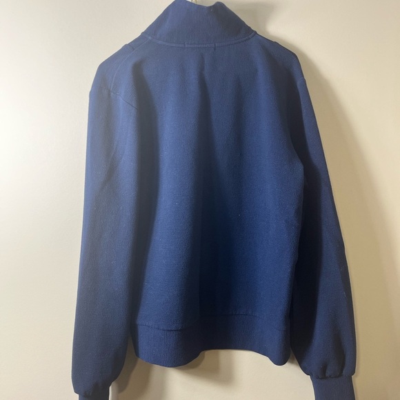 Lincoln Outfitters Men’s Navy Half-Zip Mock Neck Pullover Sweatshirt Size Small - Picture 2 of 7